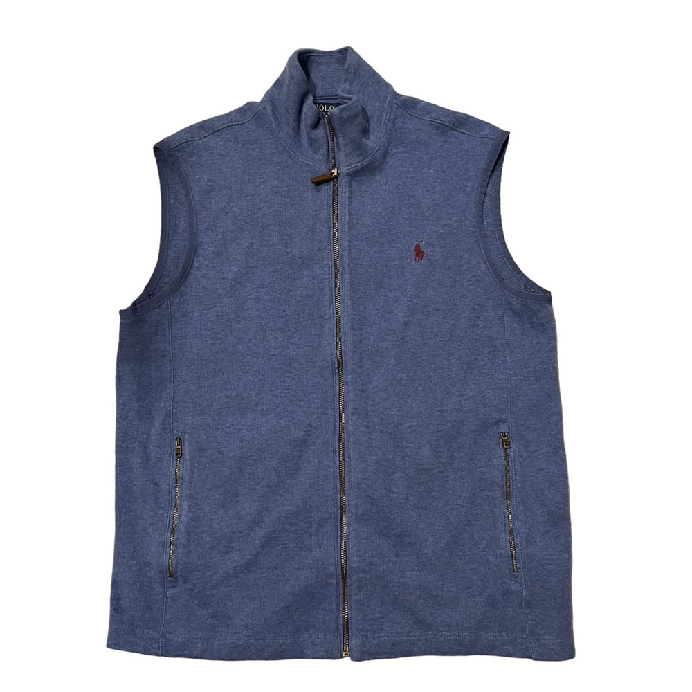 Polo Ralph Lauren Zip Up Cotton Sleeveless Vest, Sz XL - Picture 1 of 11